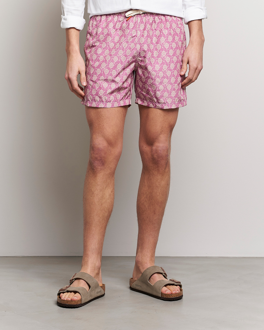 Heren | Zwembroek | Altea | Printed Swim Trunks Pale Burgundy