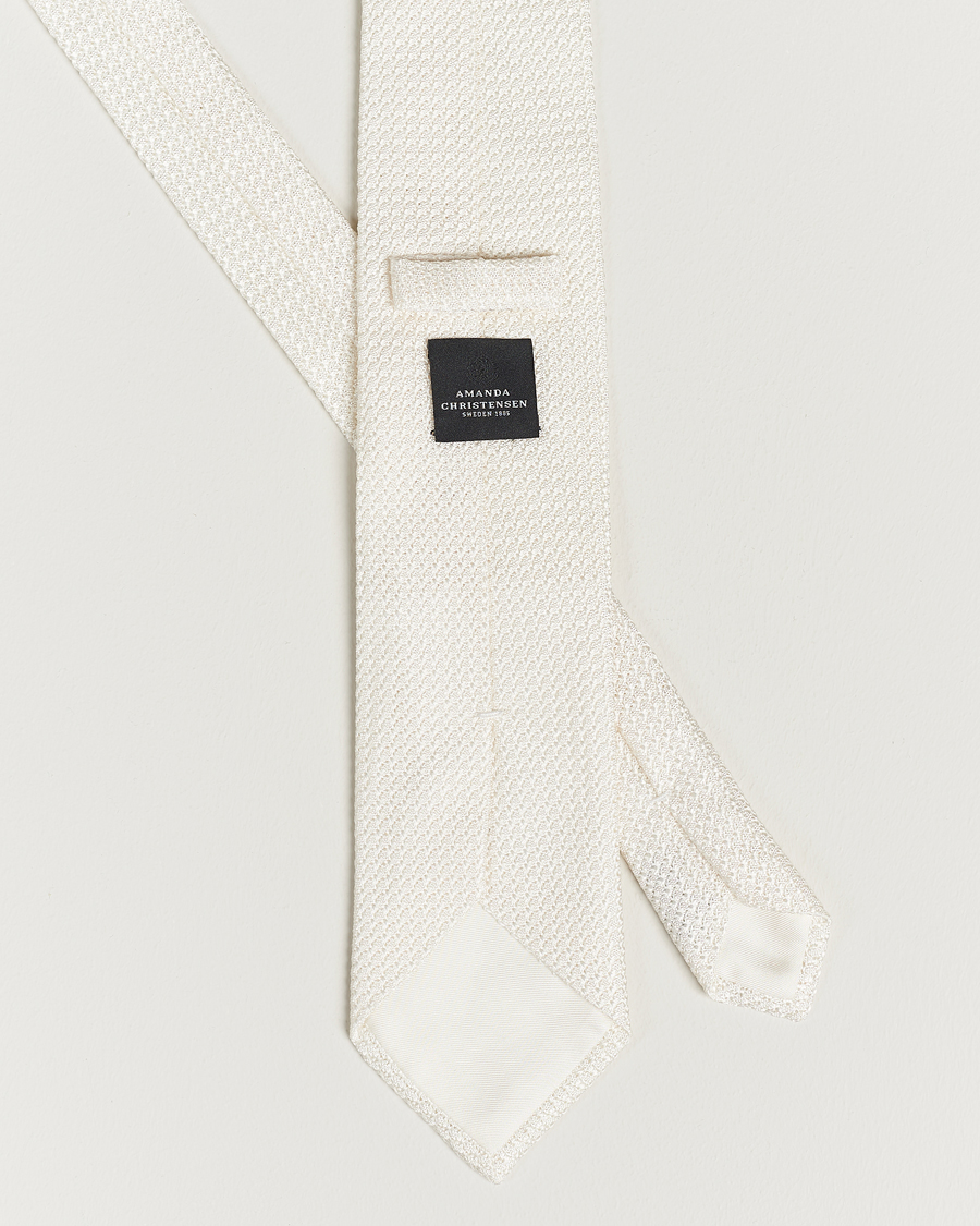 Heren | Stropdassen | Amanda Christensen | Silk Grenadine 8 cm Tie White