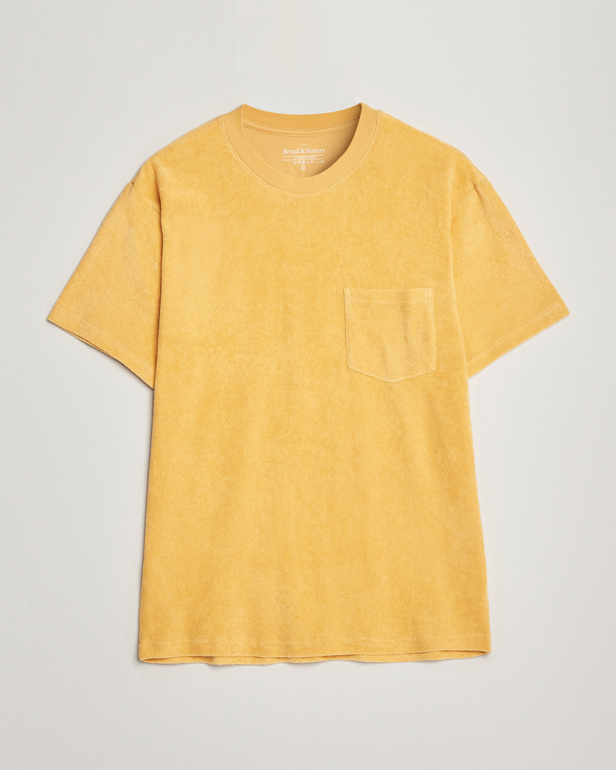 Heren | T-shirts | Bread & Boxers | Terry Crew Neck T-Shirt Sahara Sun