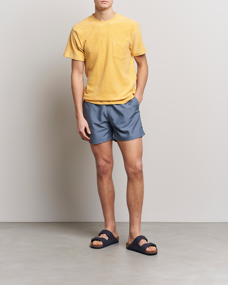 Heren | T-shirts | Bread & Boxers | Terry Crew Neck T-Shirt Sahara Sun