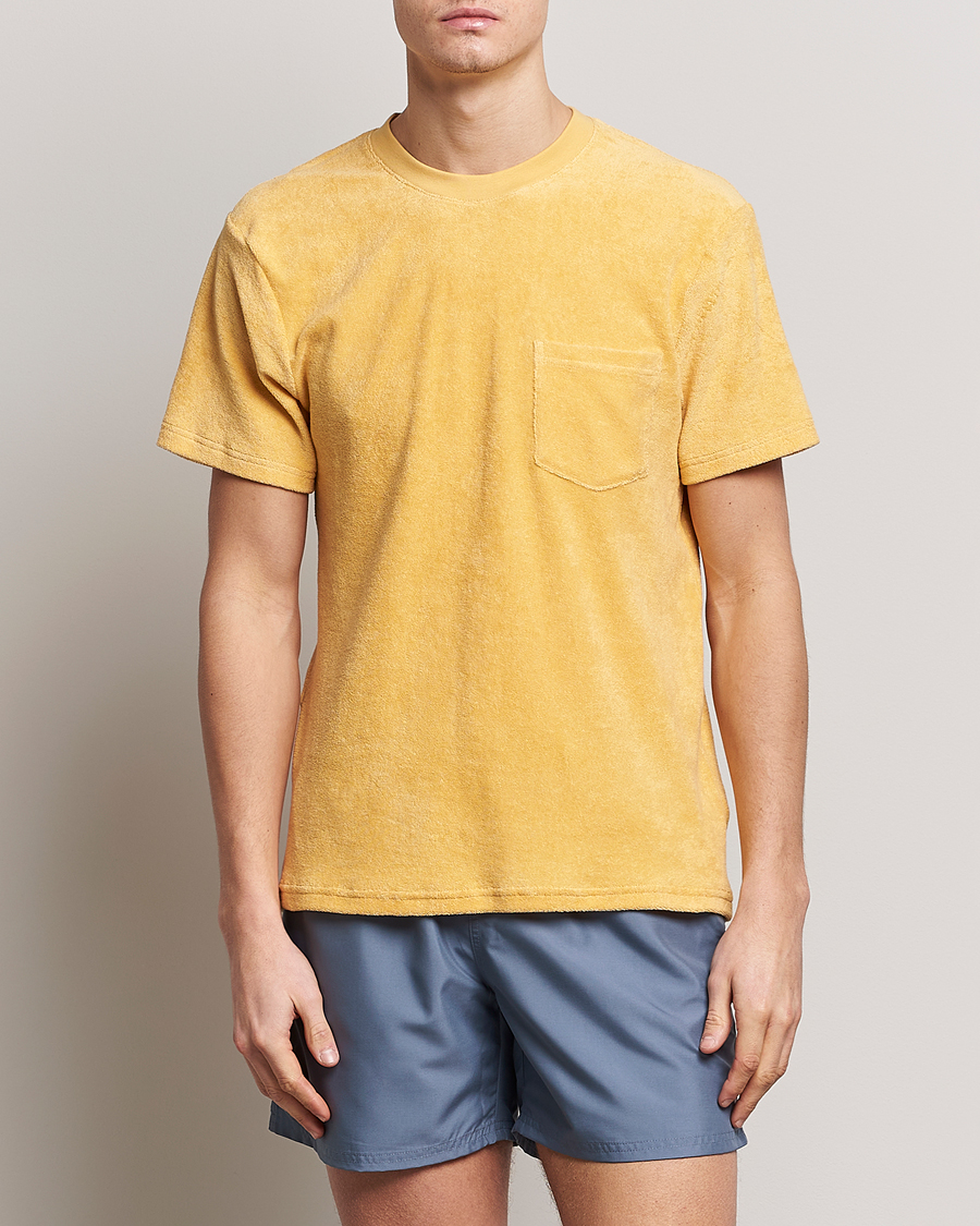 Heren | T-shirts | Bread & Boxers | Terry Crew Neck T-Shirt Sahara Sun