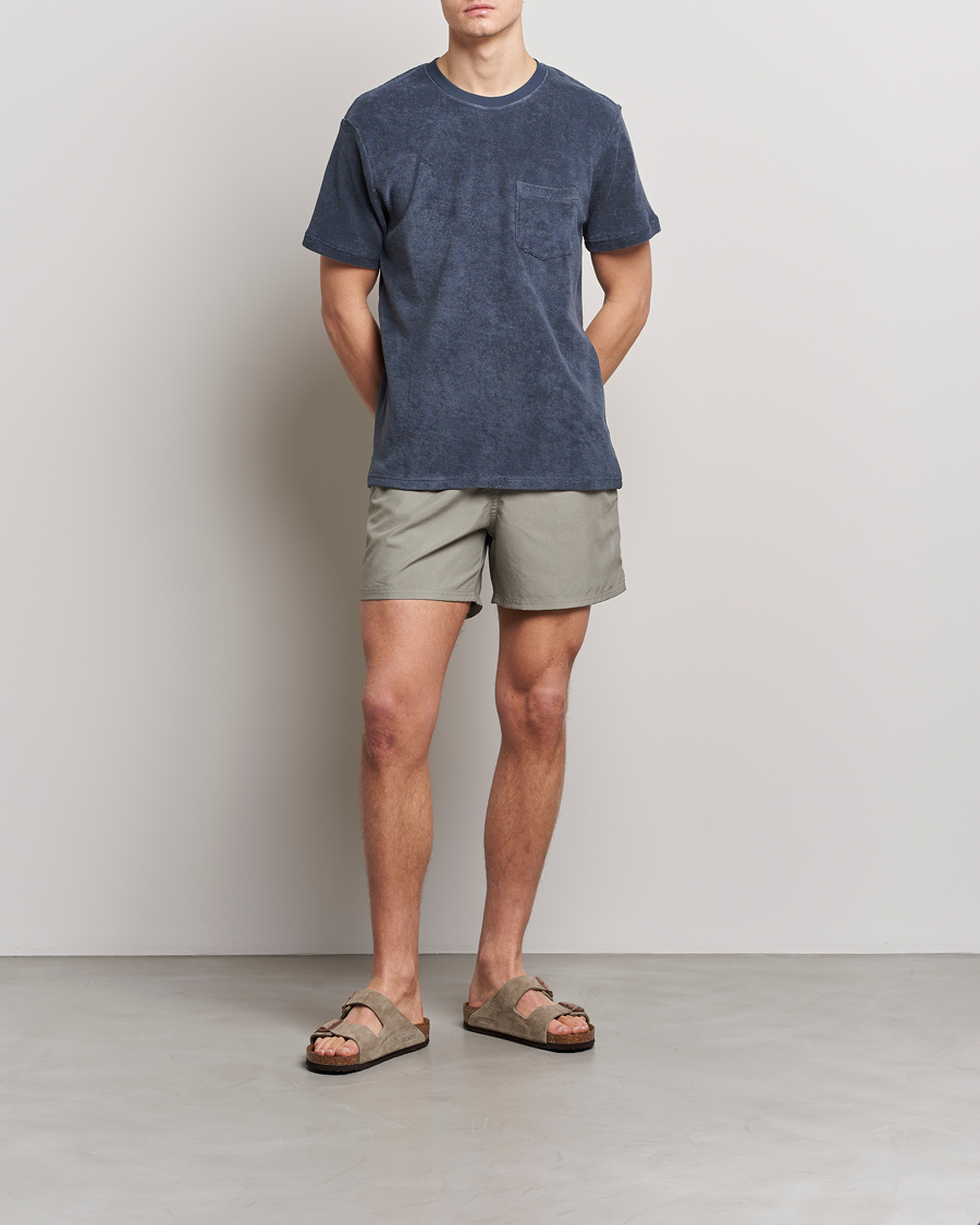 Heren | T-shirts | Bread & Boxers | Terry Crew Neck T-Shirt Smoky Blue