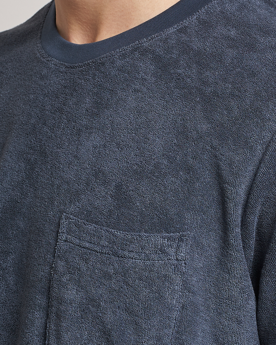 Heren | T-shirts | Bread & Boxers | Terry Crew Neck T-Shirt Smoky Blue