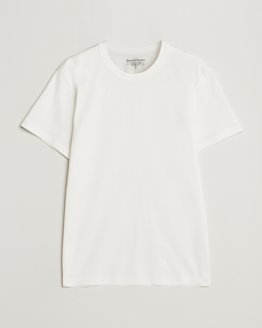 Heren | T-shirts | Bread & Boxers | Pima Cotton Crew Neck T-Shirt Ivory