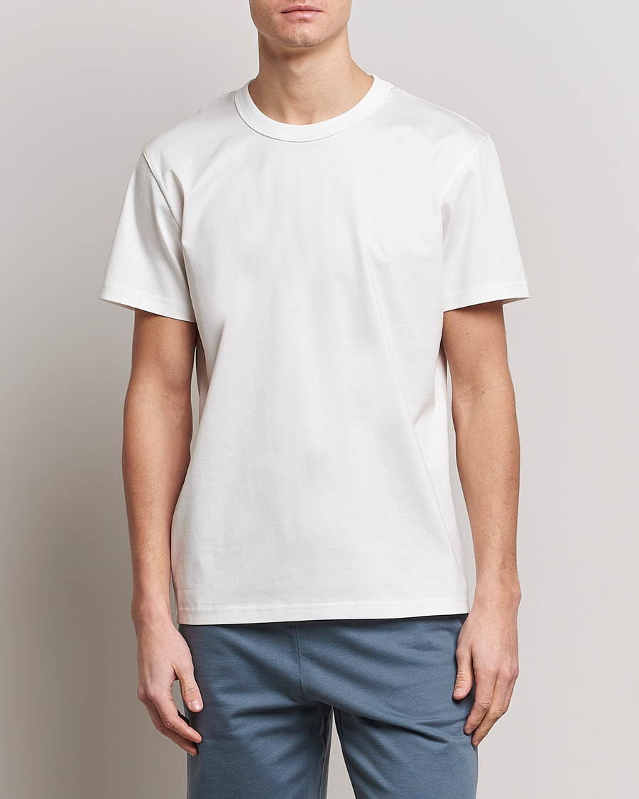 Heren | Bread & Boxers | Bread & Boxers | Pima Cotton Crew Neck T-Shirt Ivory