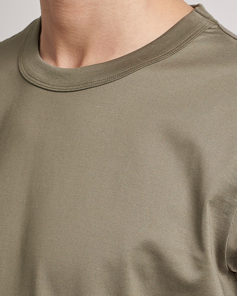 Heren | T-shirts | Bread & Boxers | Heavy Pima Cotton Crew Neck T-Shirt Sage Green