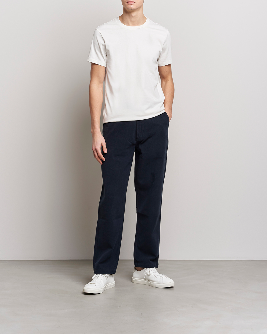 Heren | T-shirts | Bread & Boxers | Heavy Cotton Crew Neck Tee Ivory