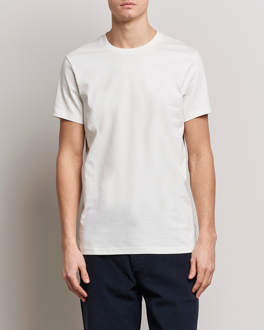 Heren | T-shirts | Bread & Boxers | Heavy Cotton Crew Neck Tee Ivory