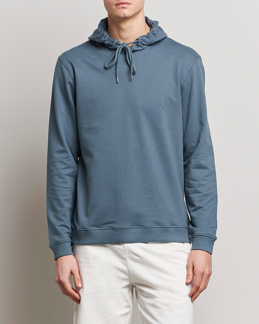 Heren | Truien | Bread & Boxers | Loungwear Hoodie Smoky Blue