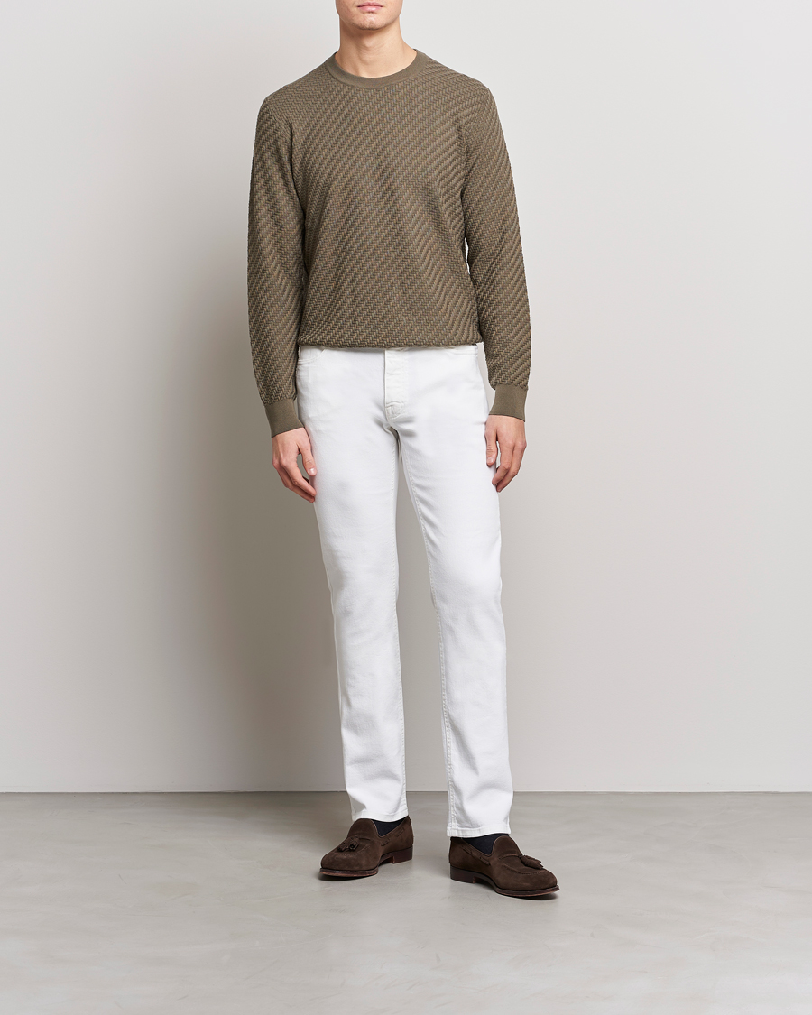 Heren | Broeken | Brioni | Slim Fit 5-Pocket Pants White