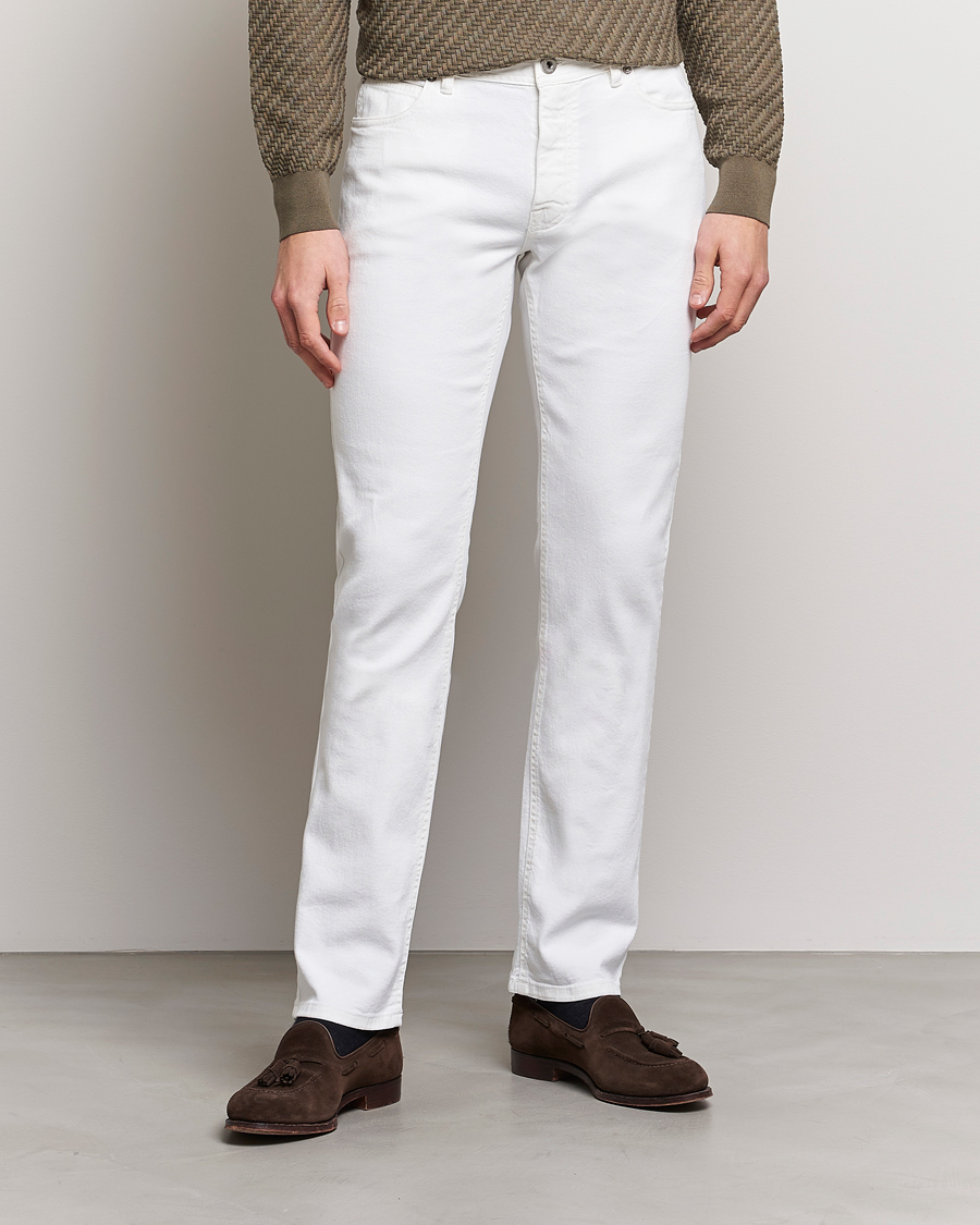 Heren | Broeken | Brioni | Slim Fit 5-Pocket Pants White