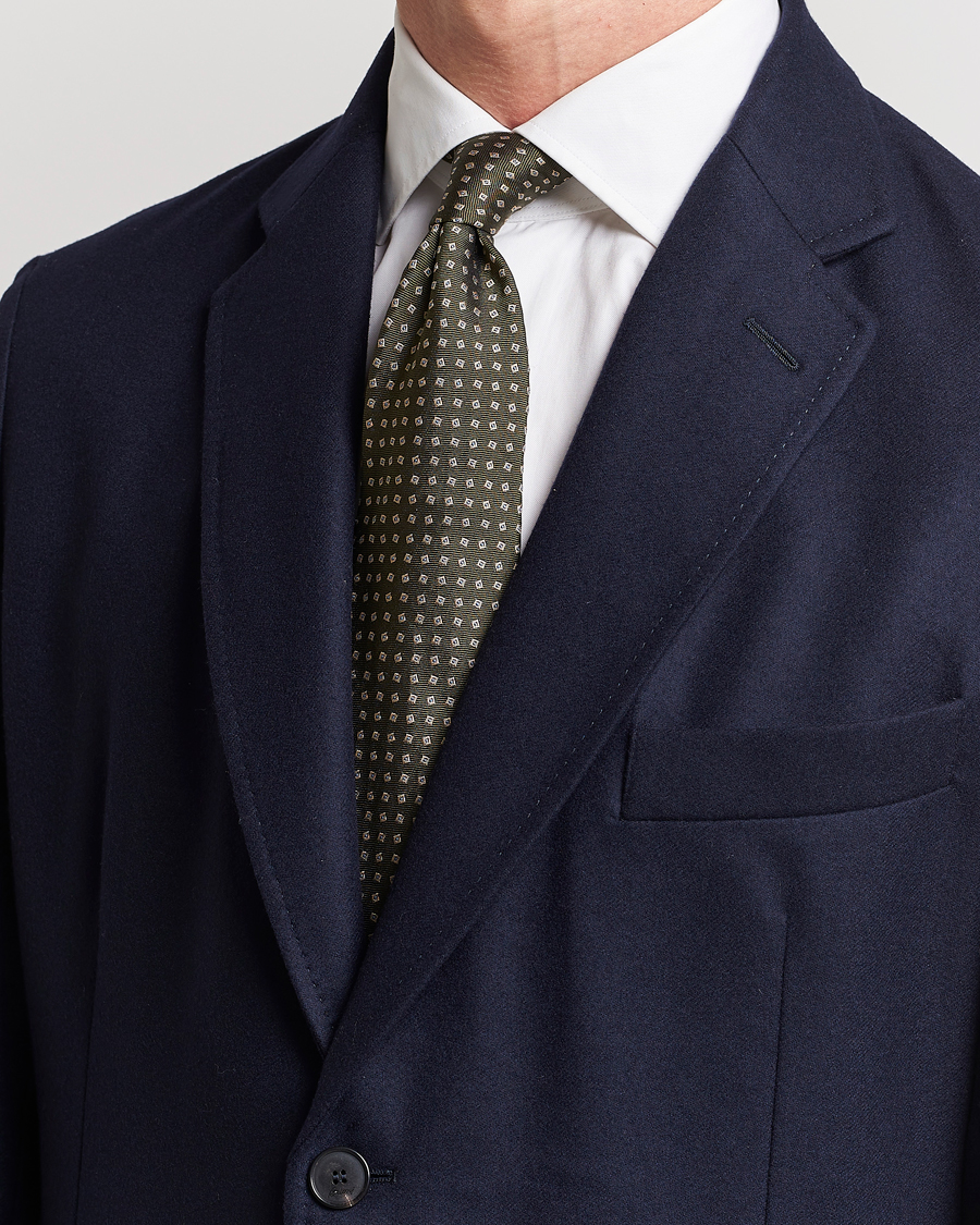 Heren |  | Brioni | Printed Silk Tie Green