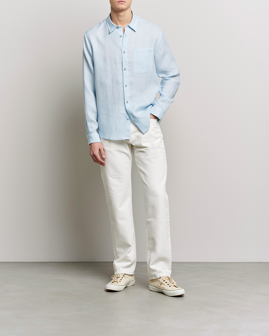 Heren |  | A.P.C. | Cassel Linen Shirt Light Blue