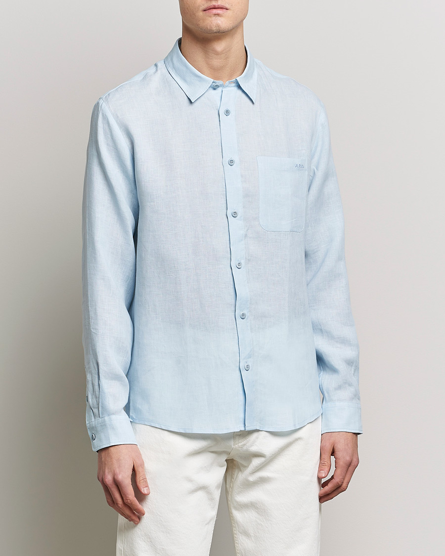 Heren | Contemporary Creators | A.P.C. | Cassel Linen Shirt Light Blue