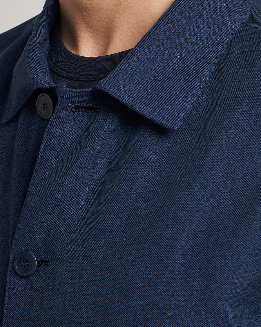 Heren | Jassen | A.P.C. | Kerlouan Linen Chore Jacket Navy
