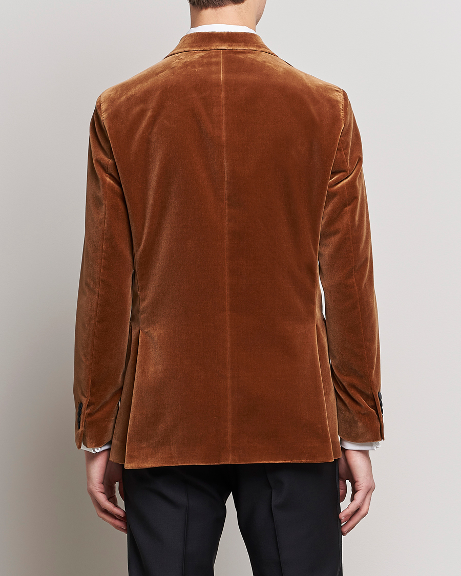Heren | Blazers | Oscar Jacobson | Farris Tuxedo Velvet DB Blazer Brown