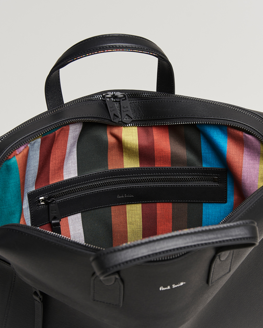 Heren | Paul Smith Leather Double Zip Shoulder Bag Black | Paul Smith | Leather Double Zip Shoulder Bag Black