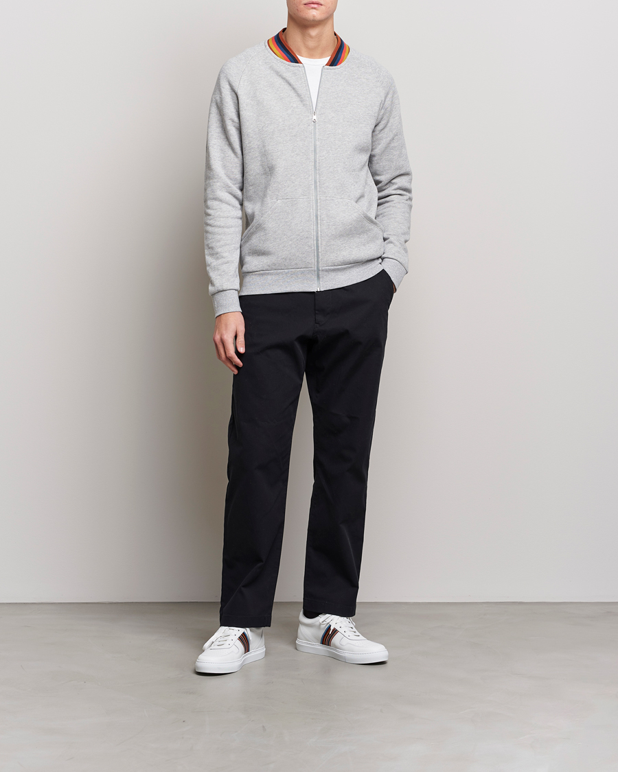 Heren | Paul Smith Bright Stripe Sweat Full Zip  Grey | Paul Smith | Bright Stripe Sweat Full Zip  Grey