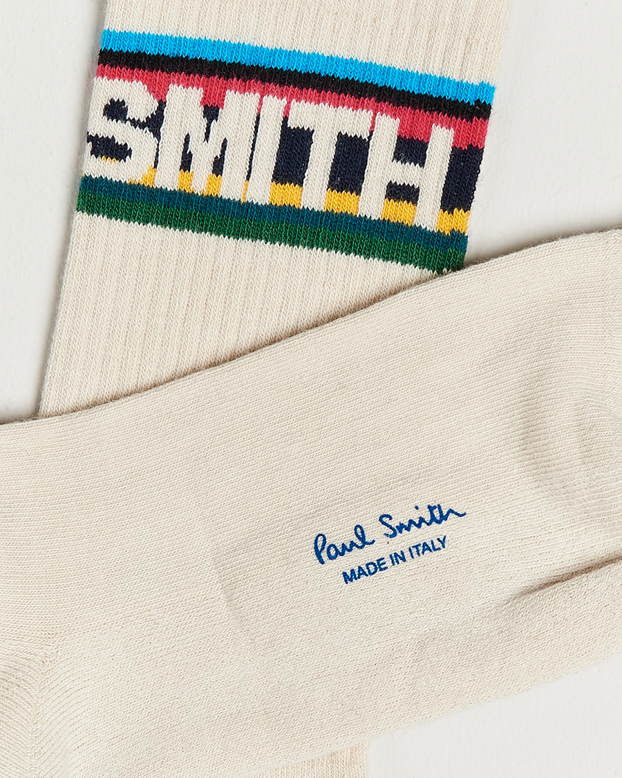 Heren | Ondergoed | Paul Smith | Ari Logo Sock Off White