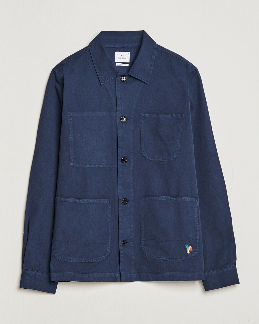 Heren | Overhemden | PS Paul Smith | Cotton Zebra Overshirt Navy