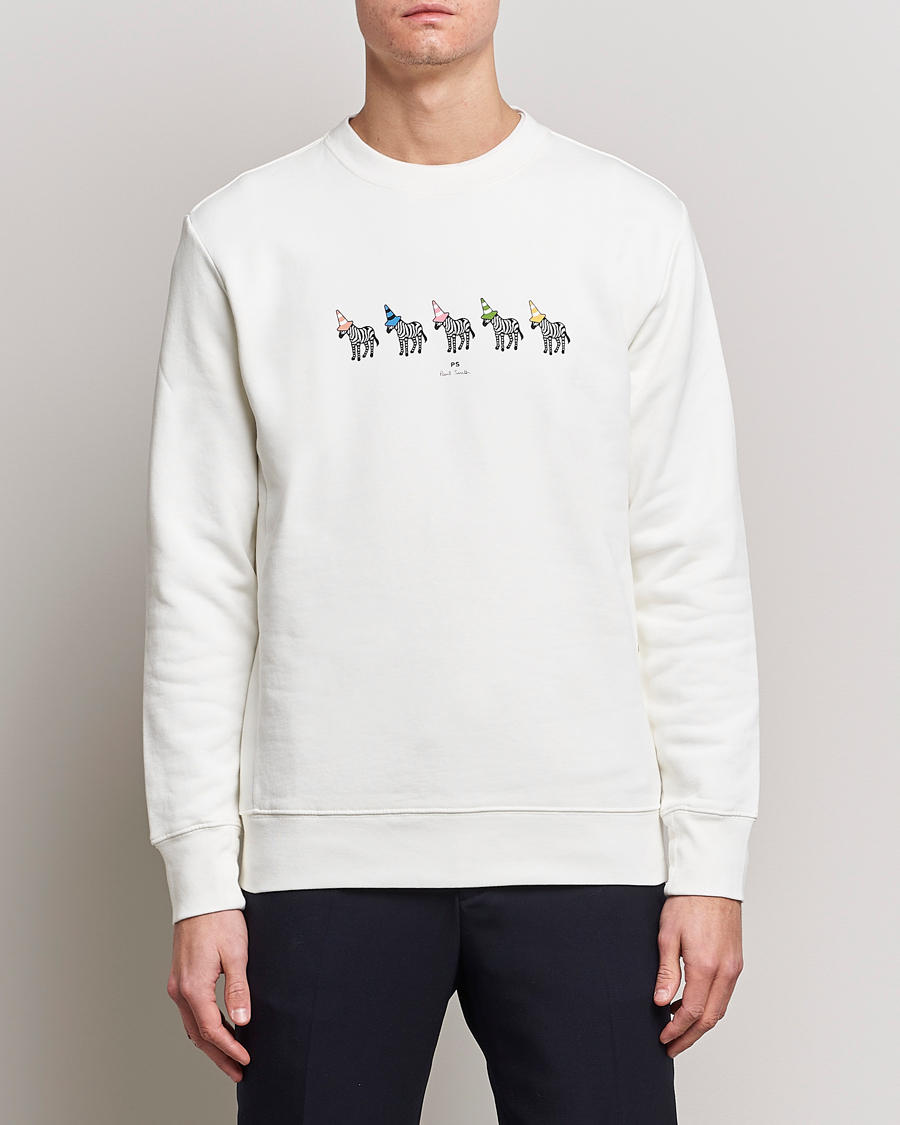 Heren | Truien | PS Paul Smith | Zebra Organic Cotton Sweatshirt Ecru