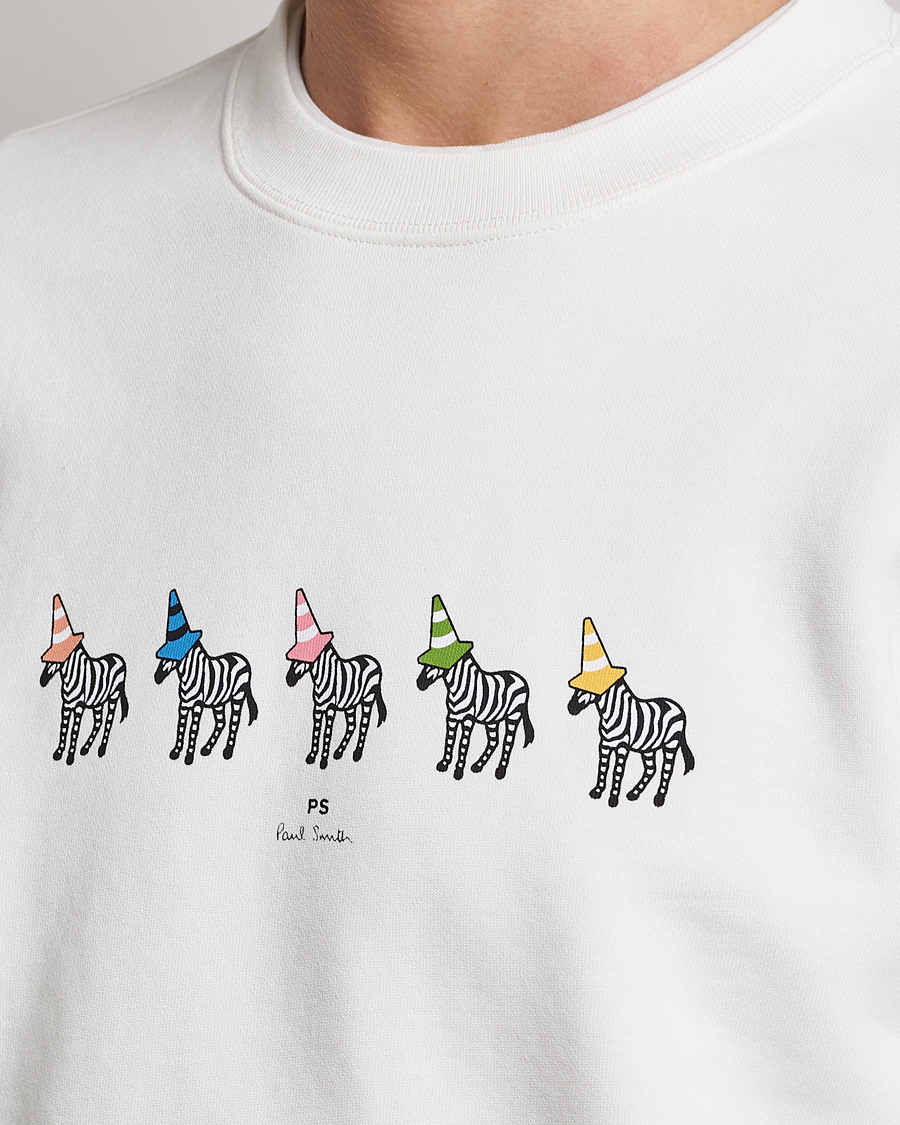 Heren | Truien | PS Paul Smith | Zebra Organic Cotton Sweatshirt Ecru