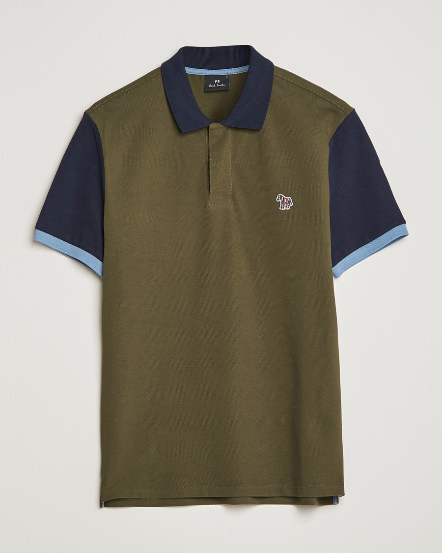 Heren | Polo's | PS Paul Smith | Organic Cotton Pique Green/Navy