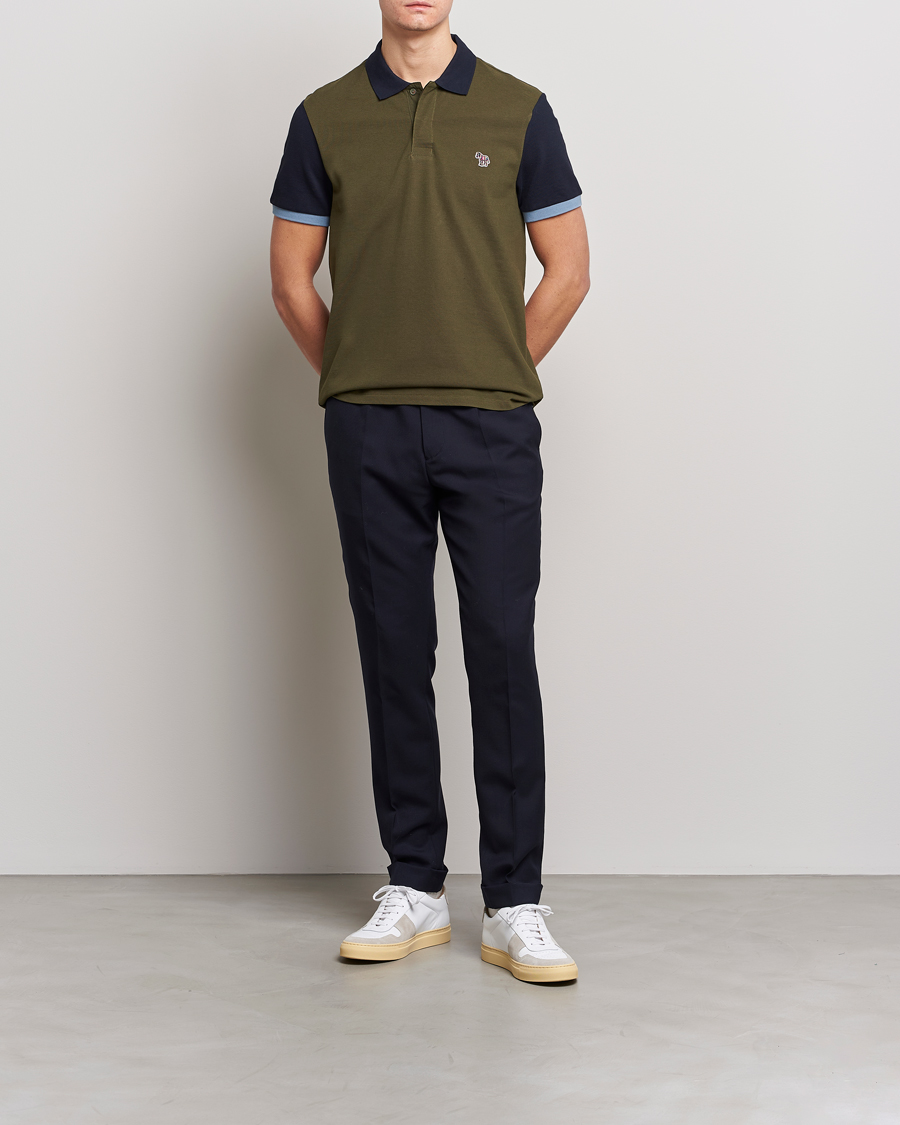 Heren | Polo's | PS Paul Smith | Organic Cotton Pique Green/Navy