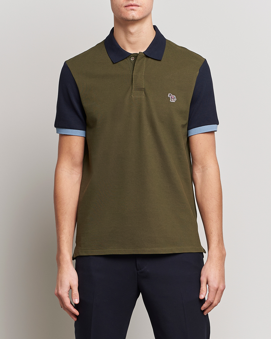 Heren | Polo's | PS Paul Smith | Organic Cotton Pique Green/Navy