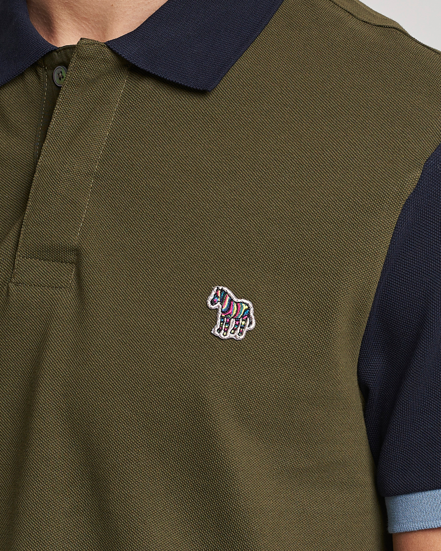 Heren | Polo's | PS Paul Smith | Organic Cotton Pique Green/Navy