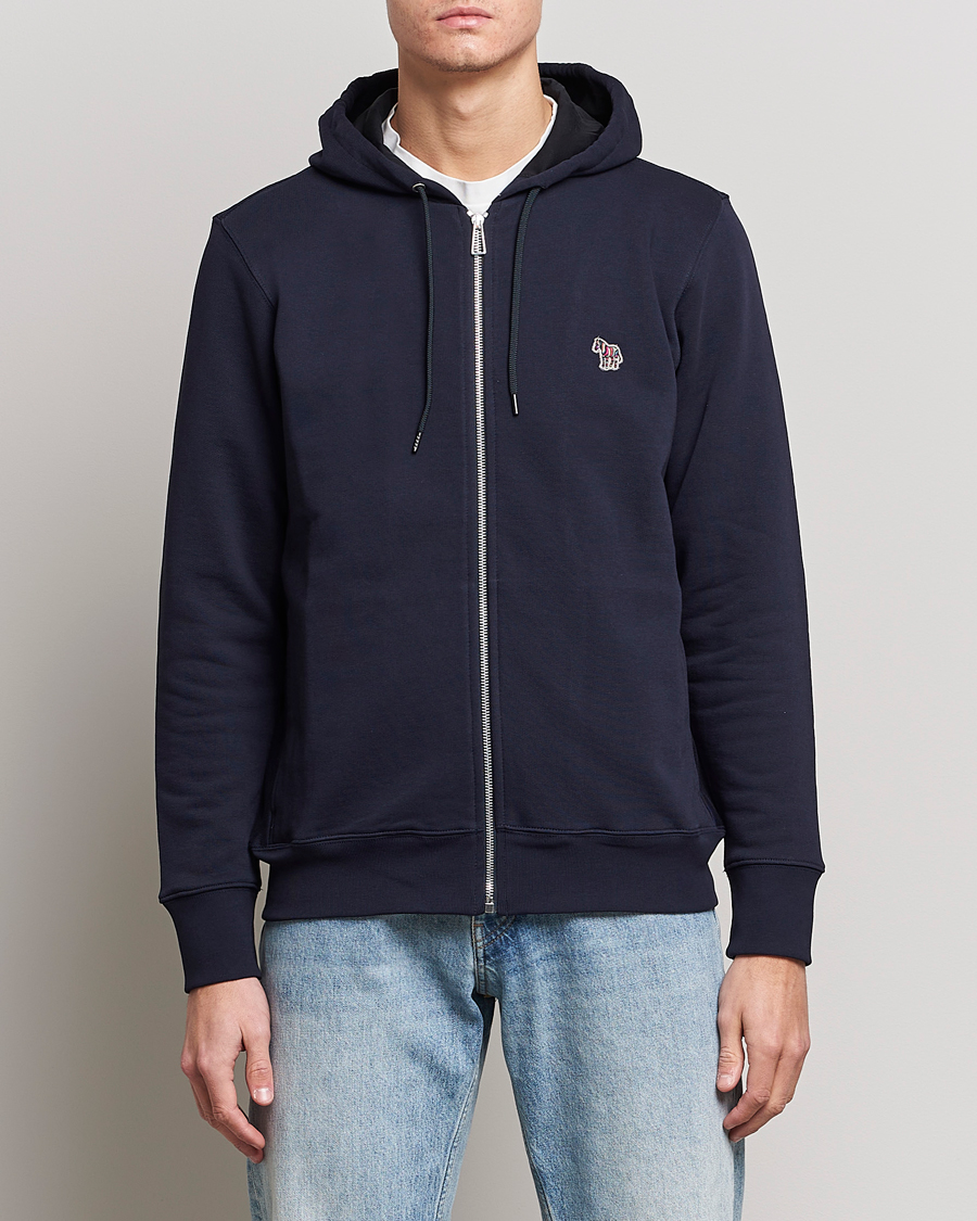 Heren | Truien | PS Paul Smith | Zebra Organic Cotton Full Zip Sweater Navy