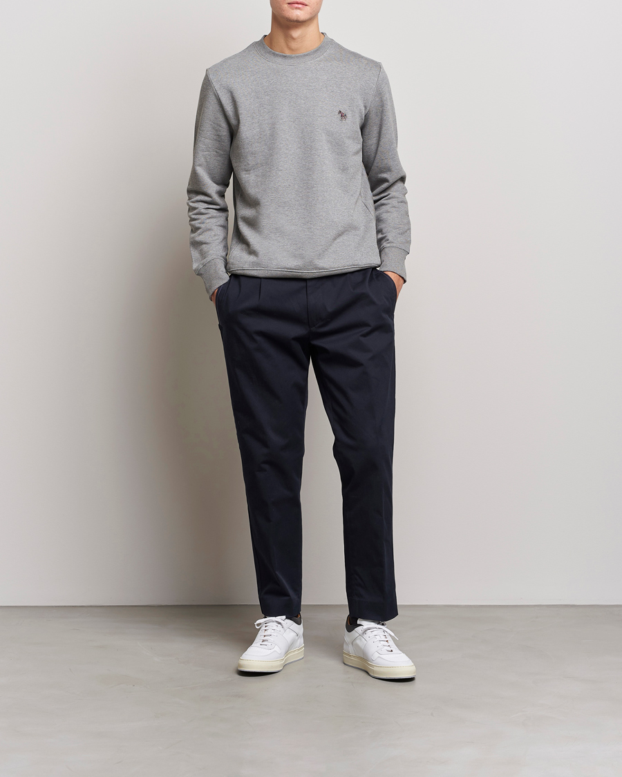 Heren |  | PS Paul Smith | Organic Cotton Crew Neck Sweatshirt Grey Melange