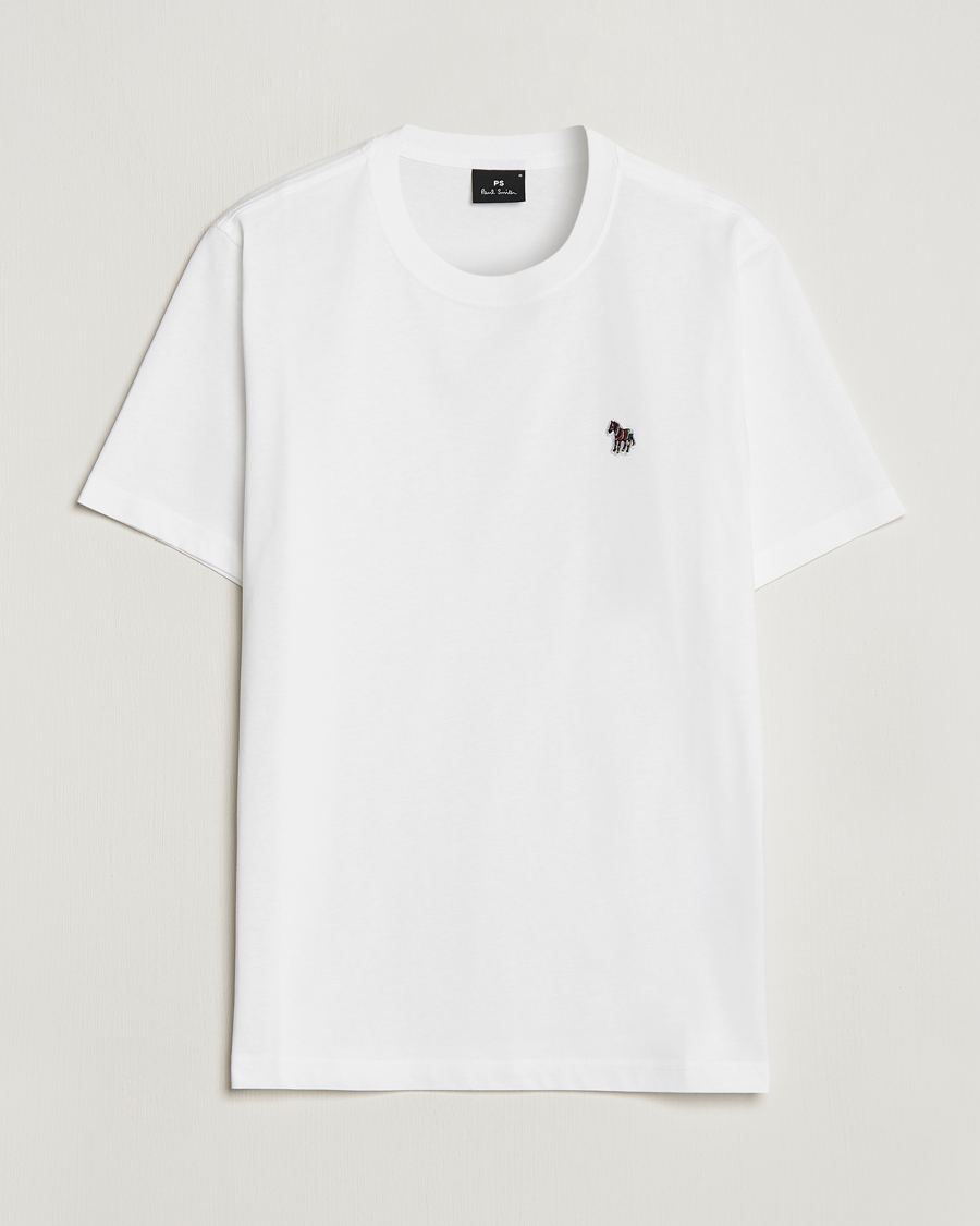 Heren |  | PS Paul Smith | Classic Organic Cotton Zebra T-Shirt White