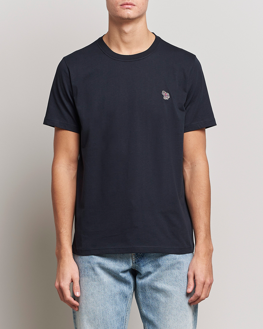 Heren | T-shirts met korte mouwen | PS Paul Smith | Organic Cotton Zebra T-Shirt Navy