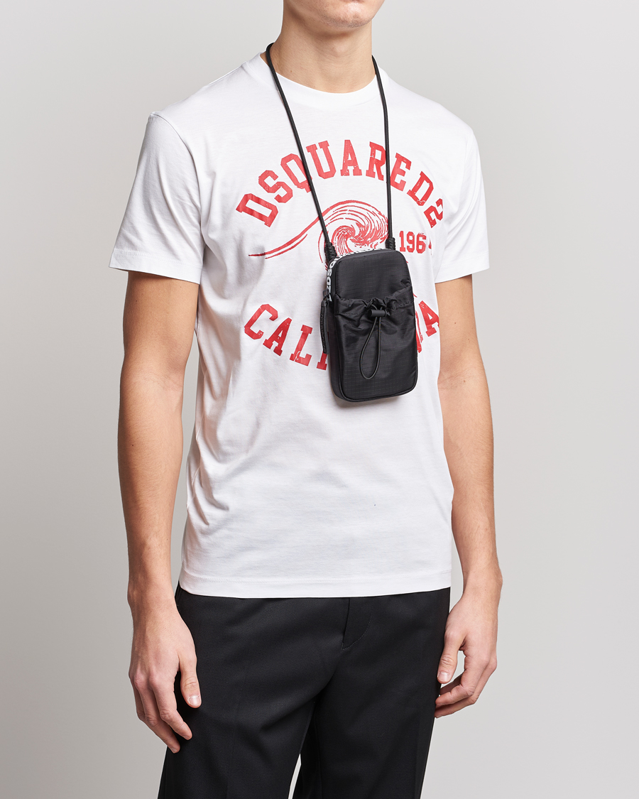 Heren | Dsquared2 Ripstop Phone Neck Pouch Black | Dsquared2 | Ripstop Phone Neck Pouch Black