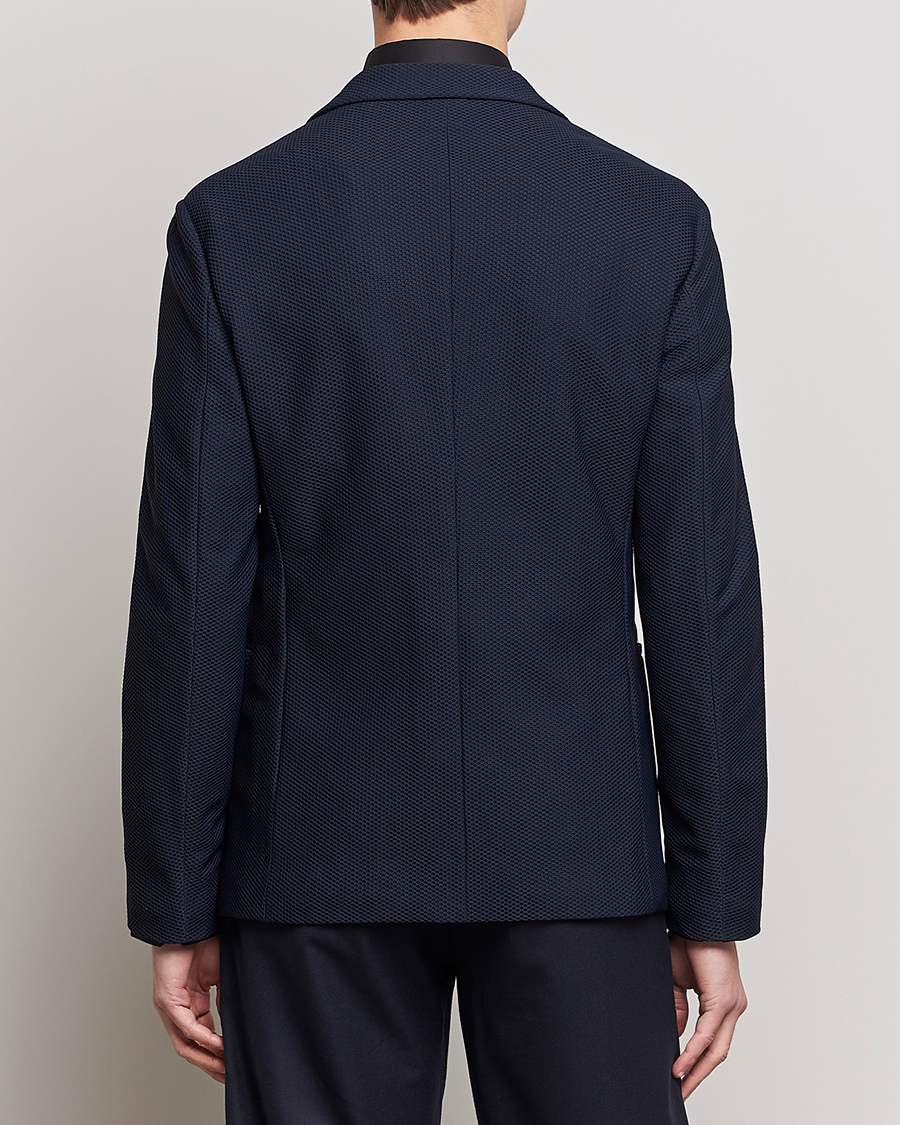Heren | Blazers | Giorgio Armani | Single Breasted Mesh Blazer Navy
