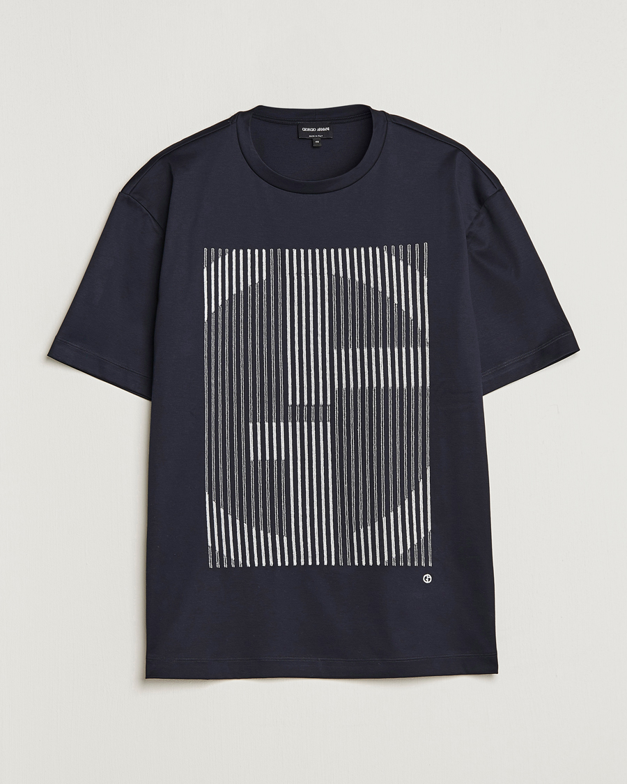 Heren | T-shirts | Giorgio Armani | Abstract Logo T-Shirt Navy