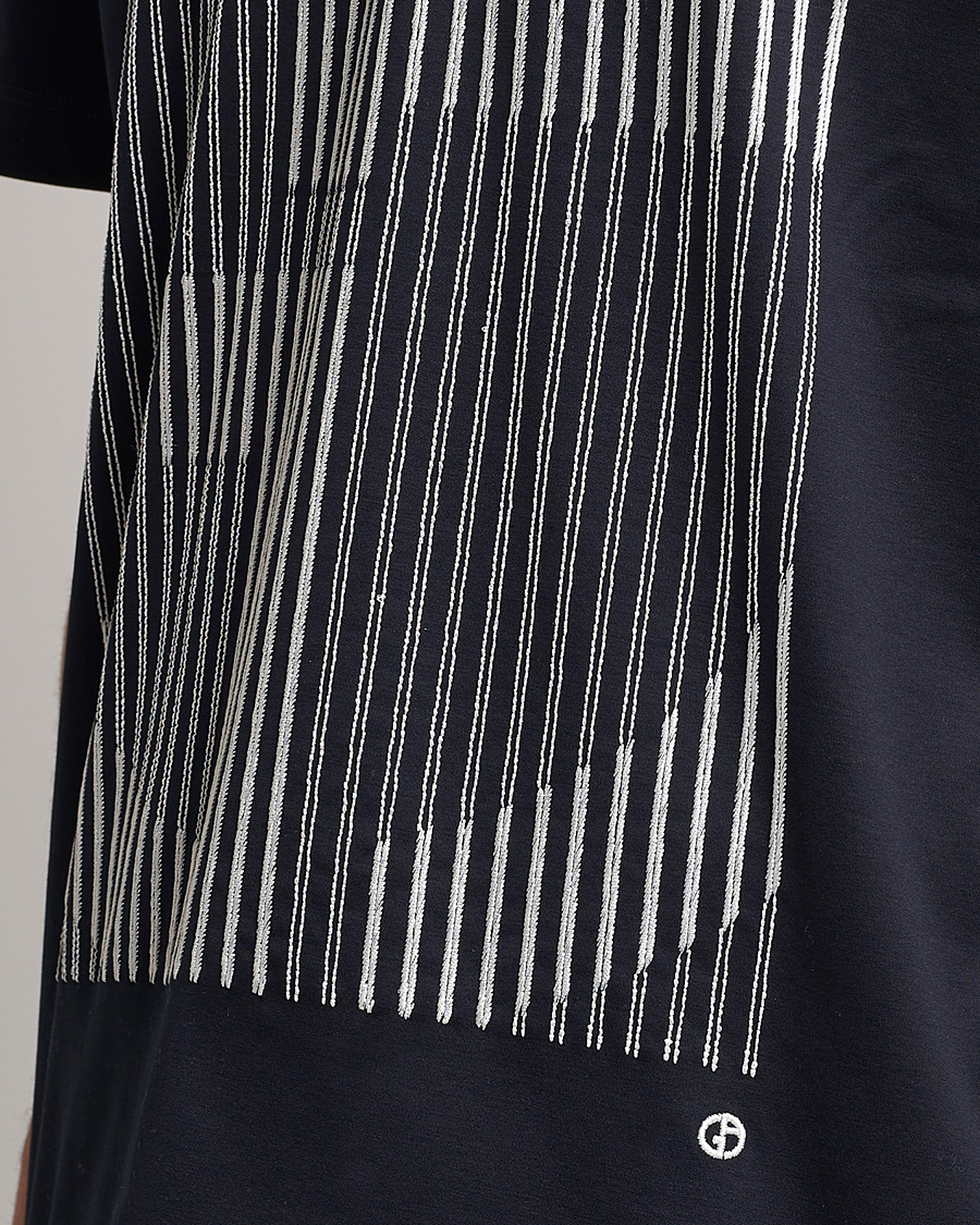 Heren | T-shirts | Giorgio Armani | Abstract Logo T-Shirt Navy