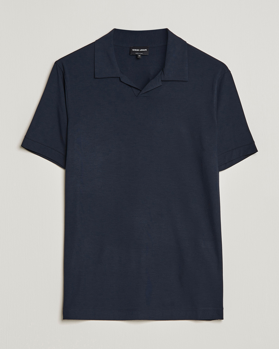 Heren | Polo's | Giorgio Armani | Short Sleeve Stretch Polo Navy