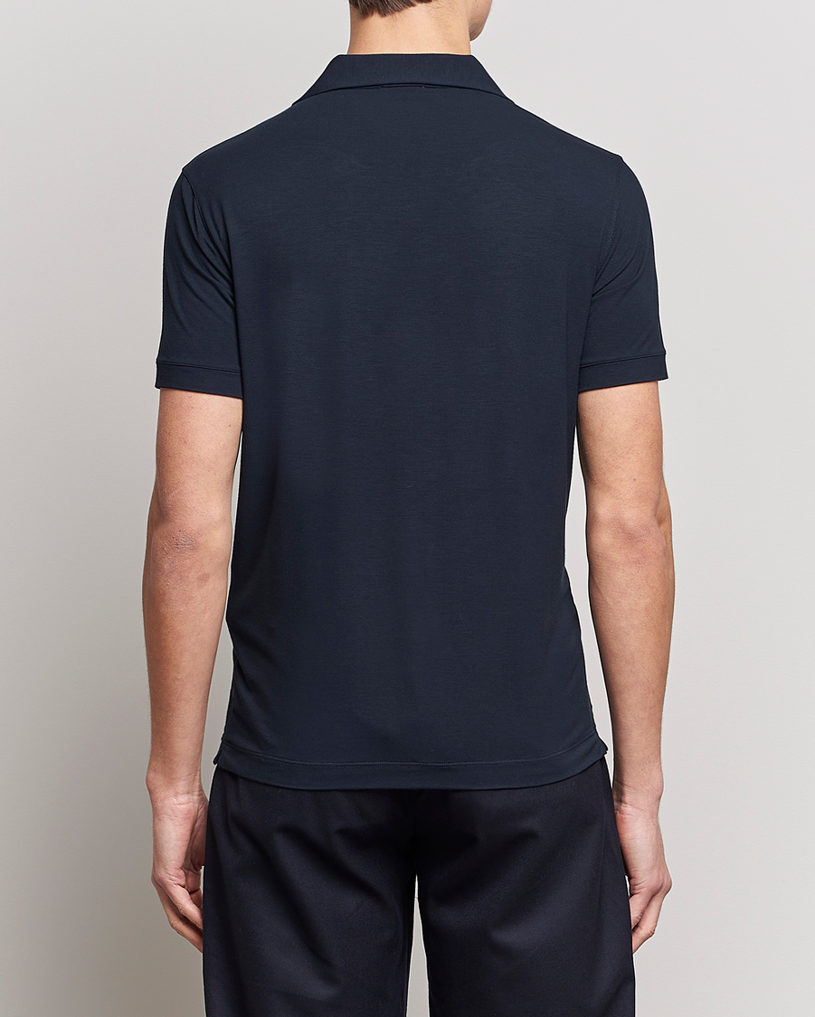 Heren | Polo's | Giorgio Armani | Short Sleeve Stretch Polo Navy