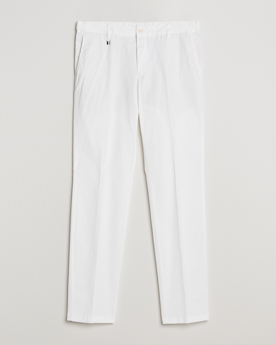 Heren | Broeken | BOSS BLACK | Genius Cotton Trousers White