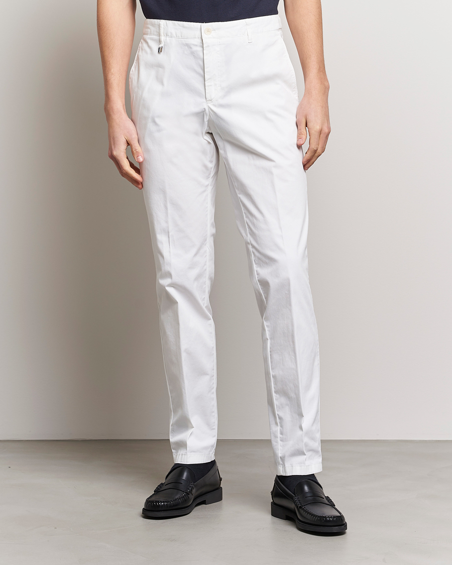 Heren | Broeken | BOSS BLACK | Genius Cotton Trousers White