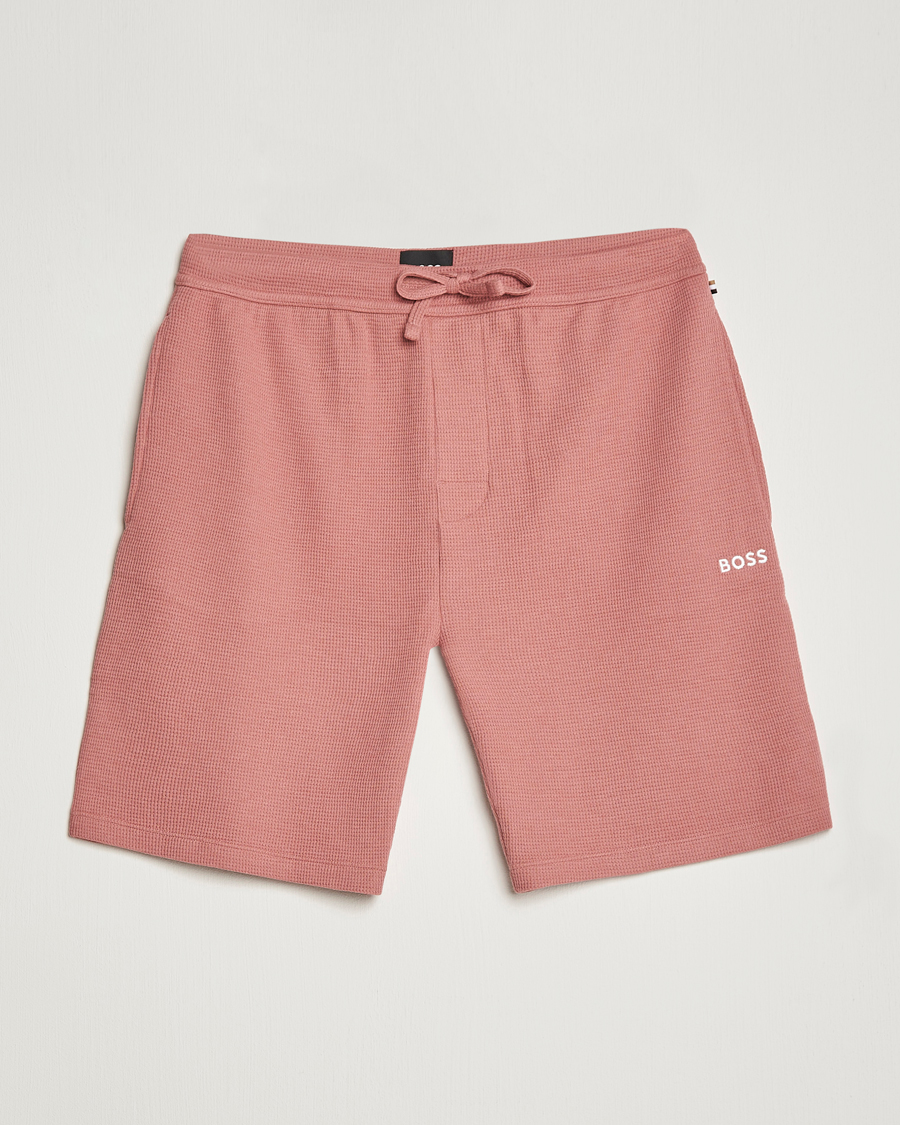 Heren | Korte broek | BOSS BLACK | Waffle Logo Shorts Open Pink