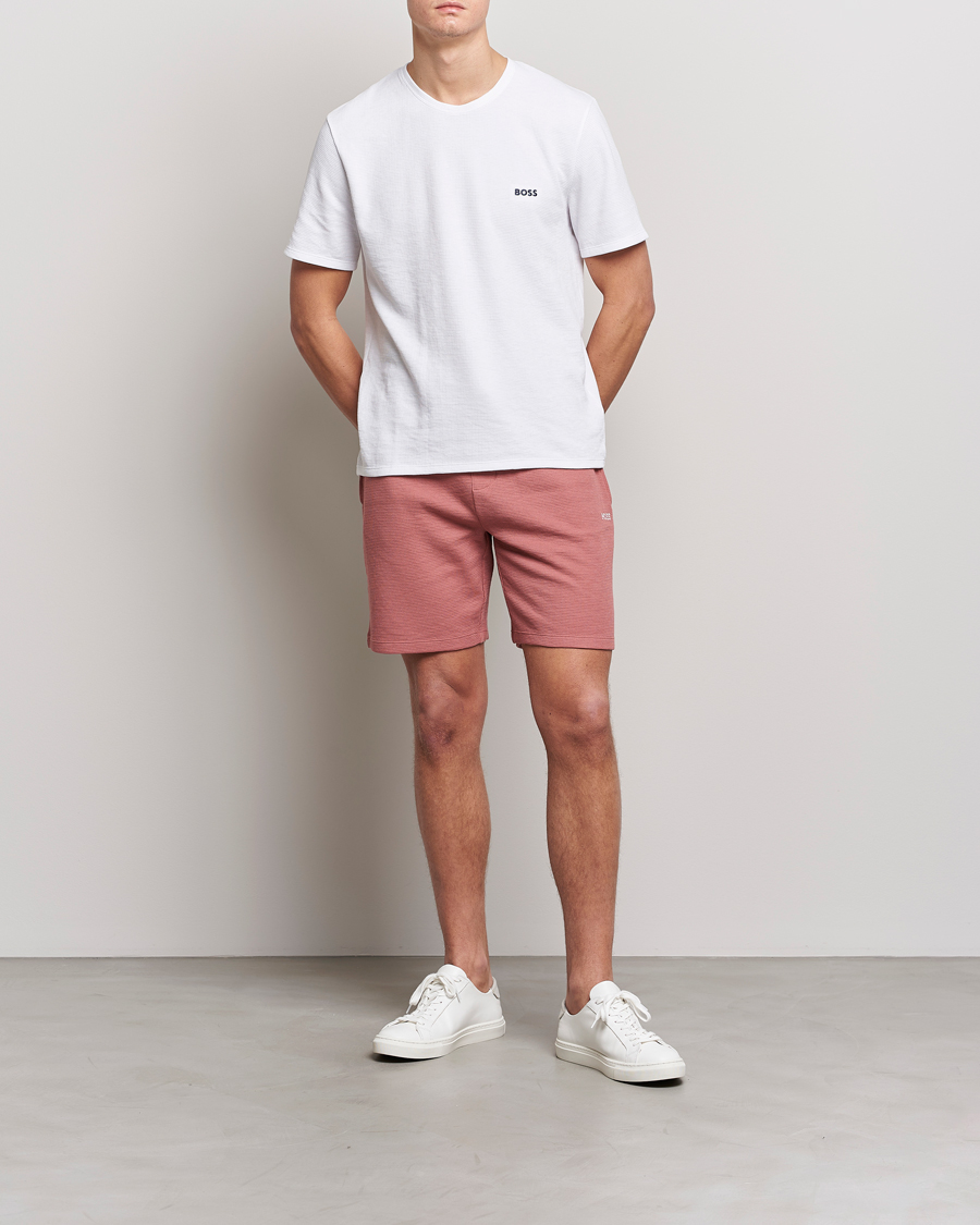 Heren | Korte broek | BOSS BLACK | Waffle Logo Shorts Open Pink