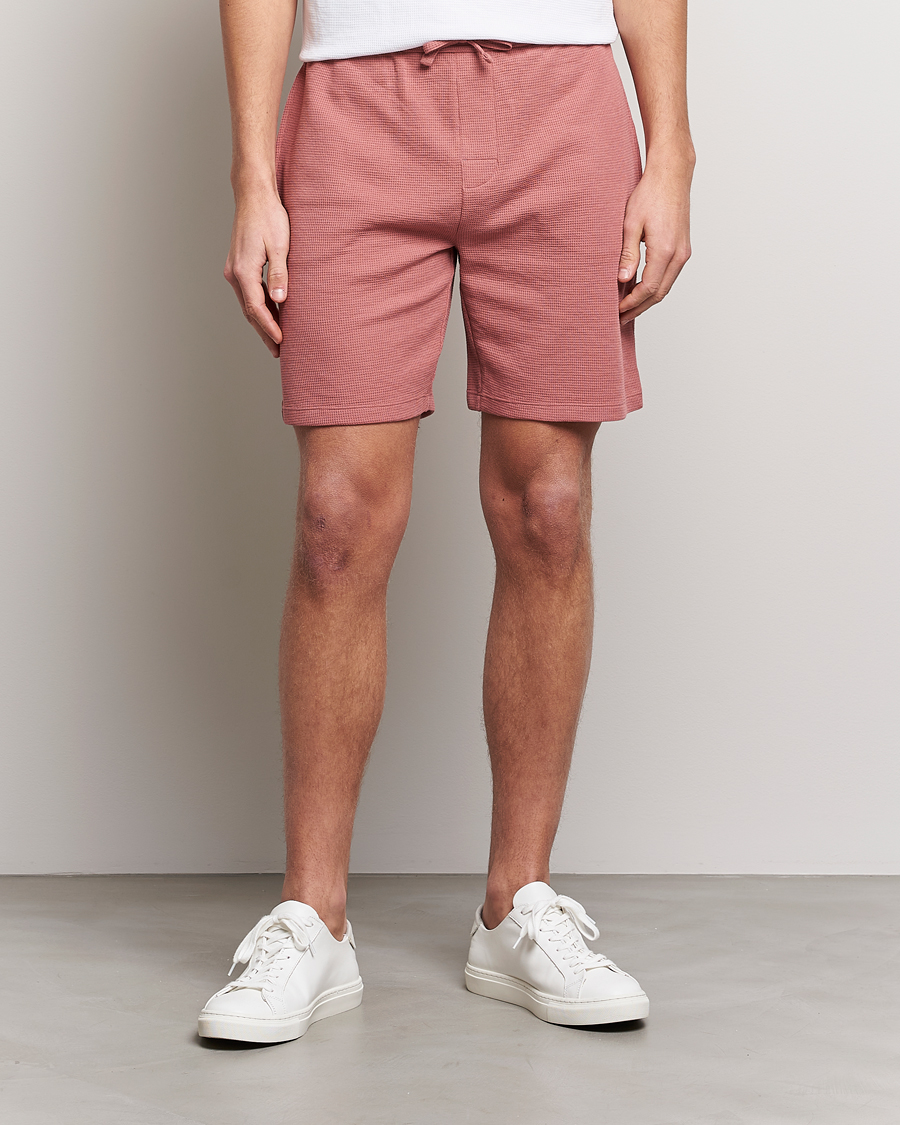 Heren | Korte broek | BOSS BLACK | Waffle Logo Shorts Open Pink