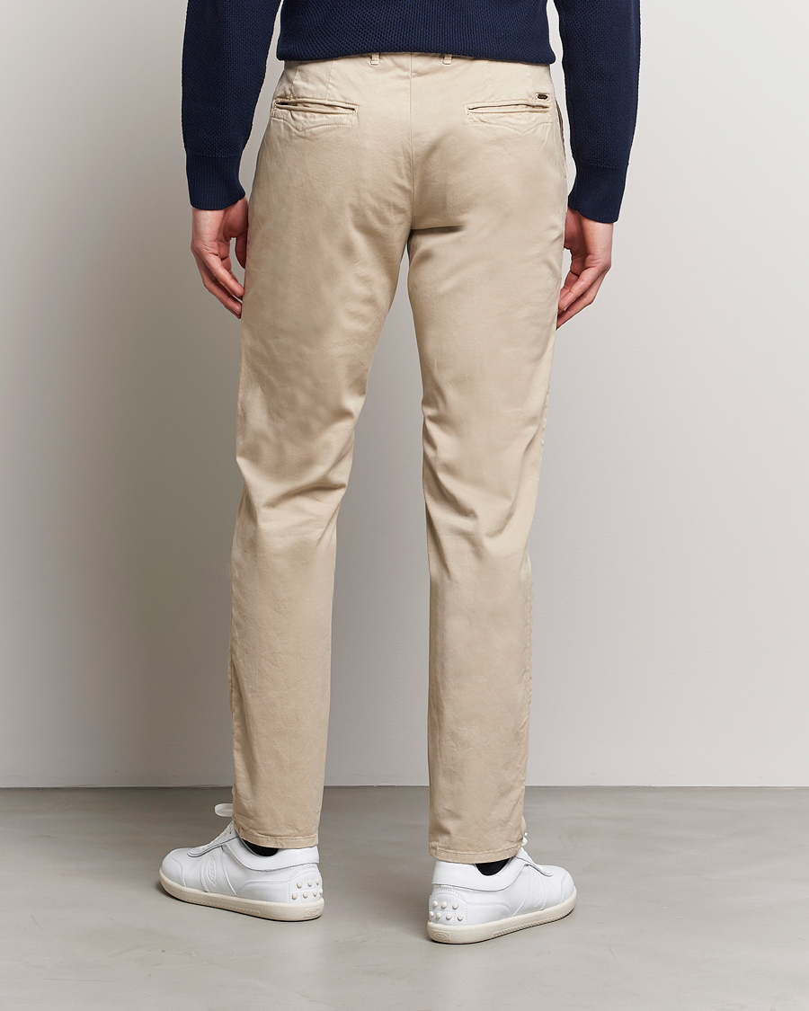 Heren | Broeken | Incotex | Slim Fit Garment Dyed Slacks Beige