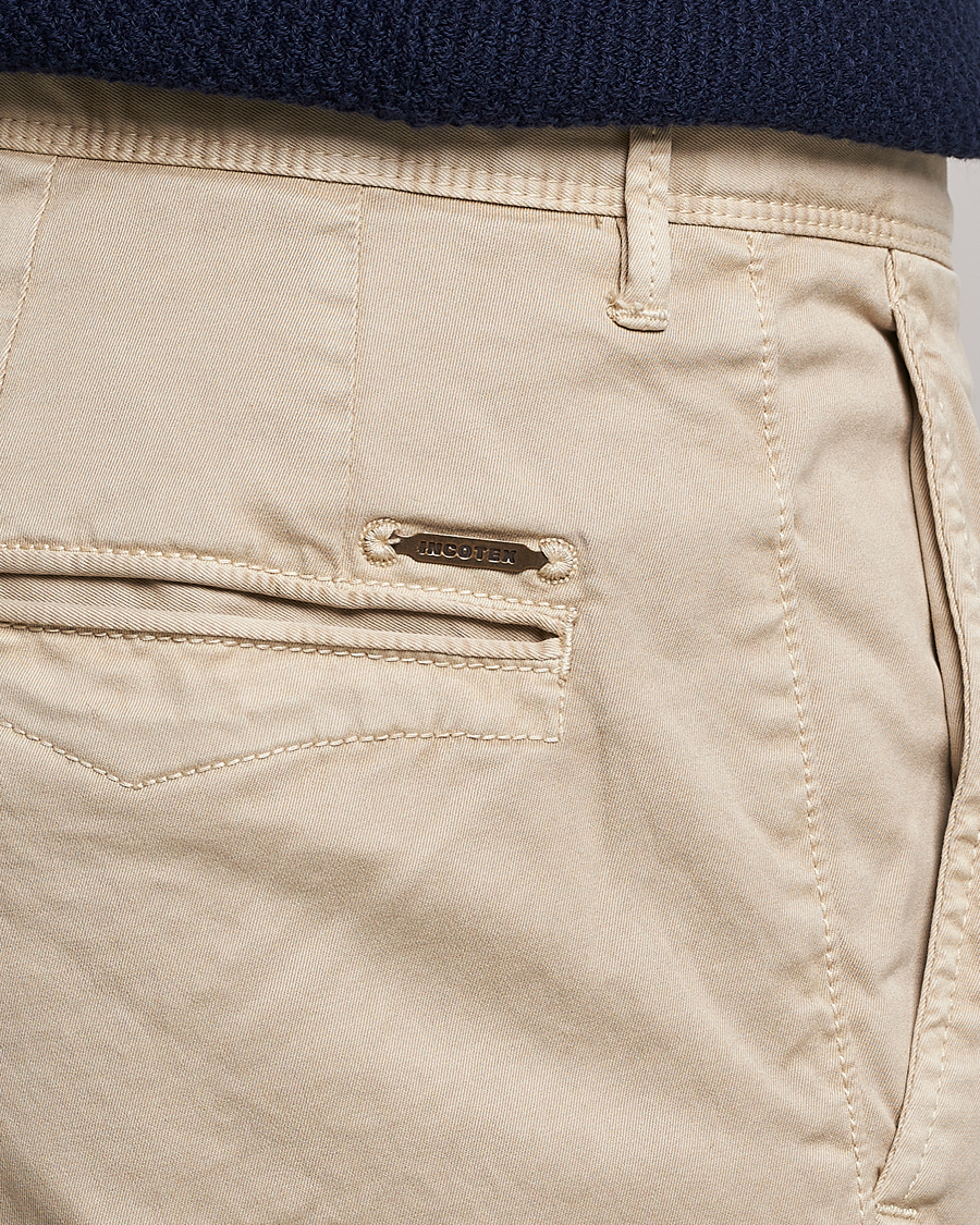 Heren | Broeken | Incotex | Slim Fit Garment Dyed Slacks Beige