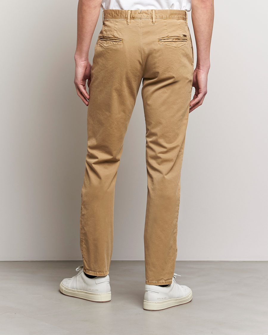 Heren | Broeken | Incotex | Slim Fit Garment Dyed Slacks Khaki