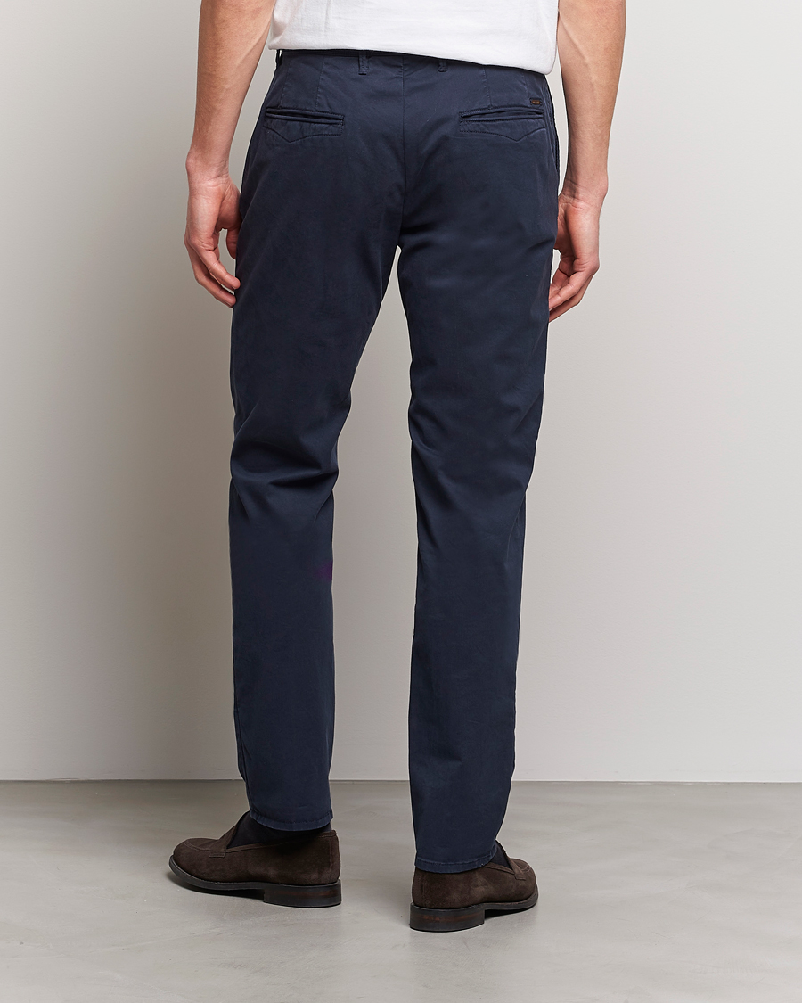 Heren | Broeken | Incotex | Slim Fit Garment Dyed Slacks Navy