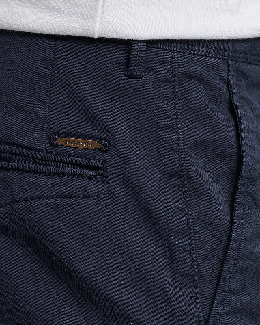 Heren | Broeken | Incotex | Slim Fit Garment Dyed Slacks Navy